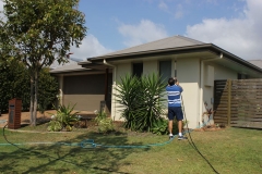 Caloundra house washing in progress