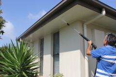 Cleaning the outside of the house at Caloundra